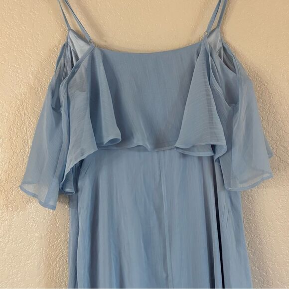 NWT Lulus Forever Enchanting Light Blue Dress with Slit, Size Medium - Picture 5 of 8